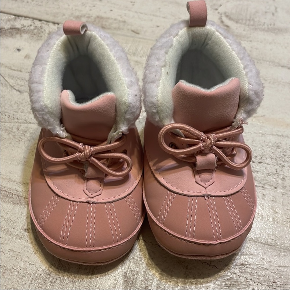 CHILDREN’S PLACE pink suede boots. Size 6 -12 months. Brand new condition.